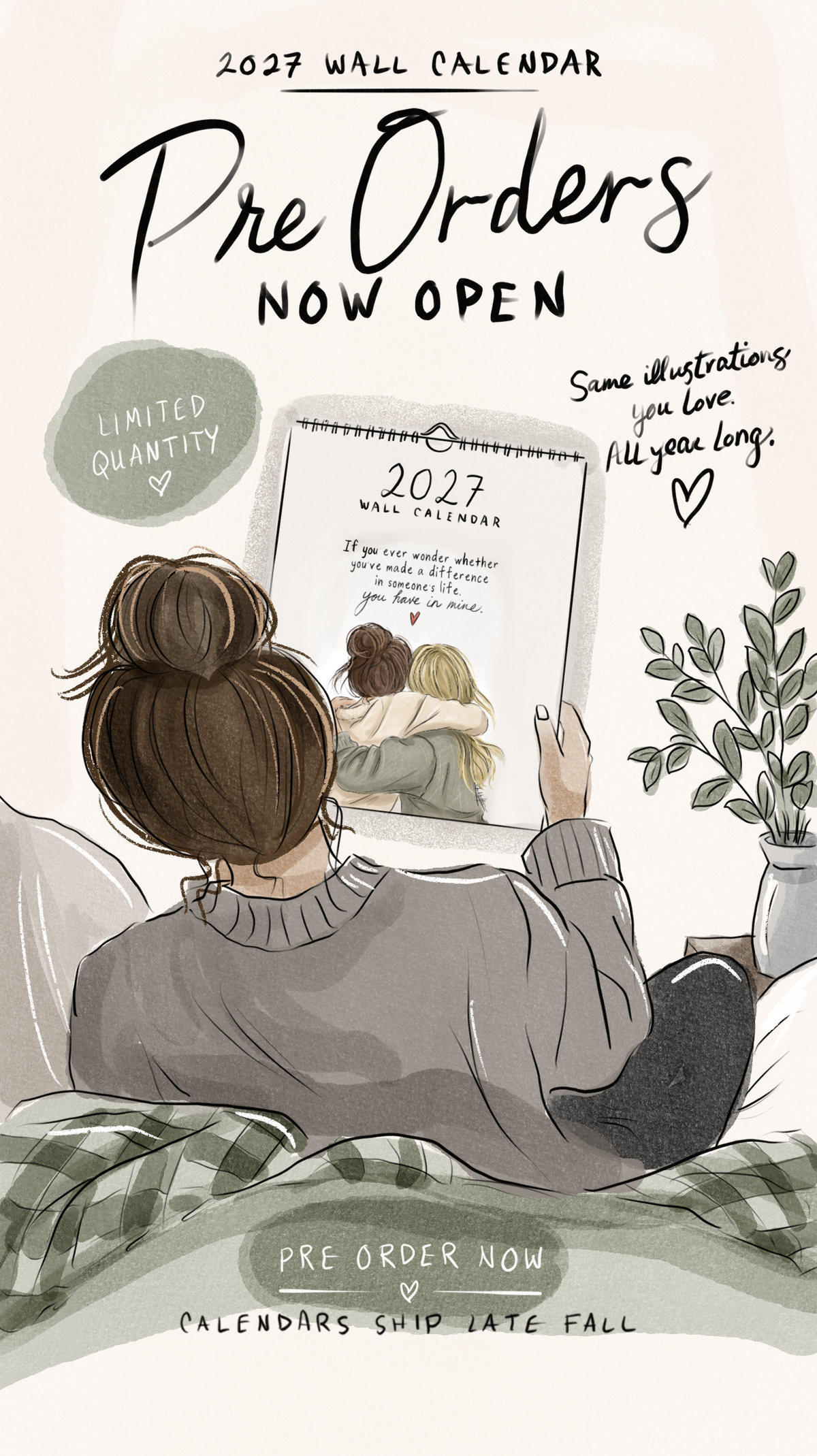 2027 Wall Calendar | 12 Frameable 8x10 Art Prints | PRE ORDER