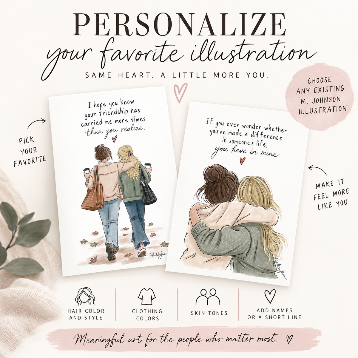 Personalize Your Favorite M. Johnson Illustration
